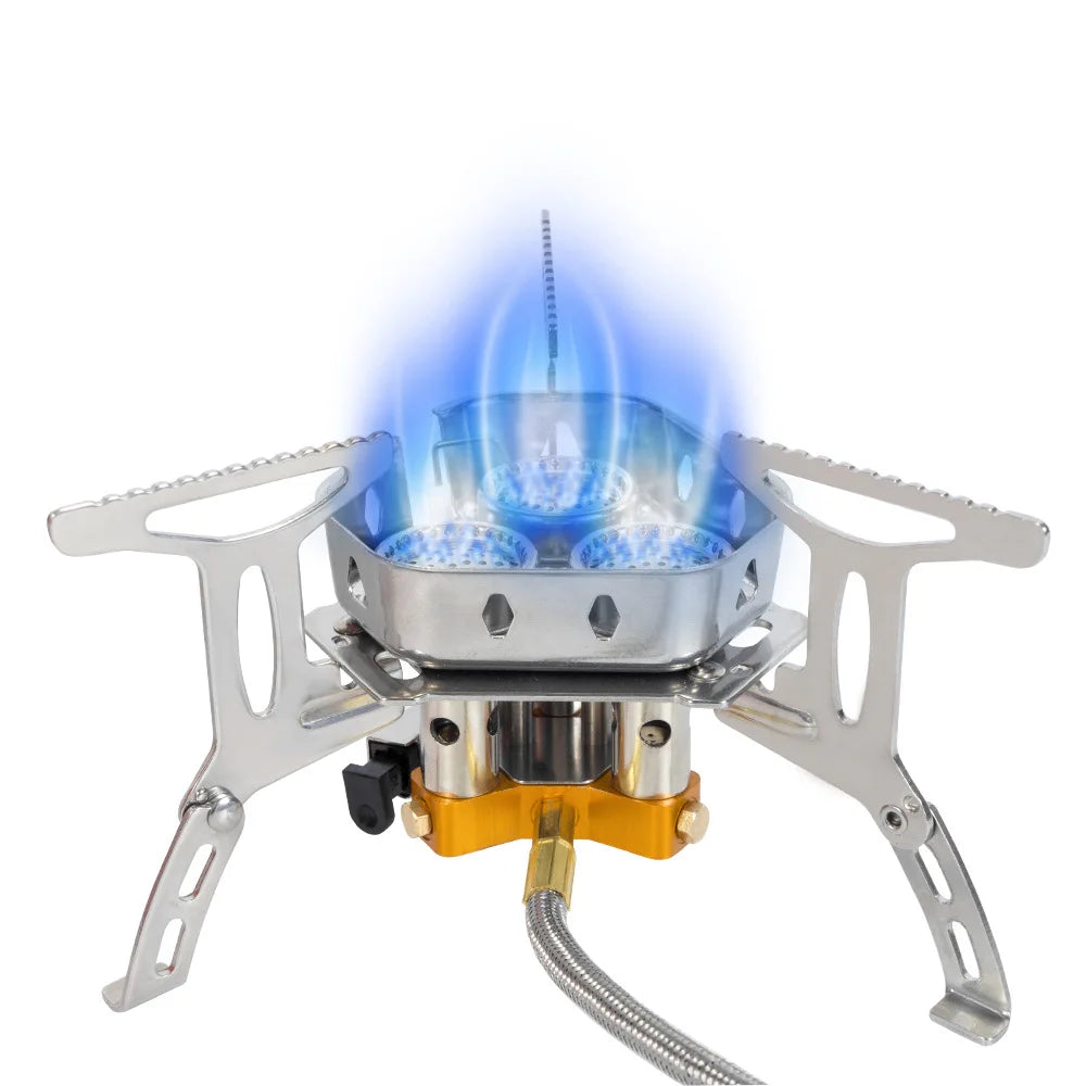 3-Burner Folding Gas Stove for Camping Outdoor Cooking Adventures