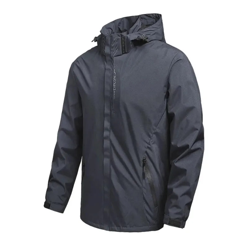 Men’s Waterproof Hooded Raincoat for Hiking Outdoor Adventures