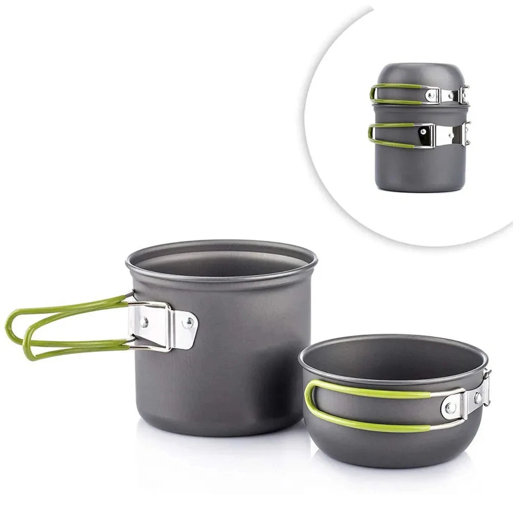 Portable Camping Cookware Set for Hiking Outdoor Cooking Adventures