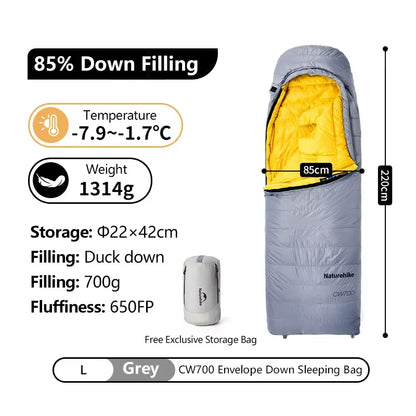 Ultralight Duck Down Sleeping Bag for Camping Hiking Travel