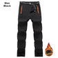Warm Waterproof Fleece Hiking Pants for Winter Outdoor Adventures
