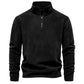 Men’s Warm Fleece Jacket with Zipper Neck Pullover Design