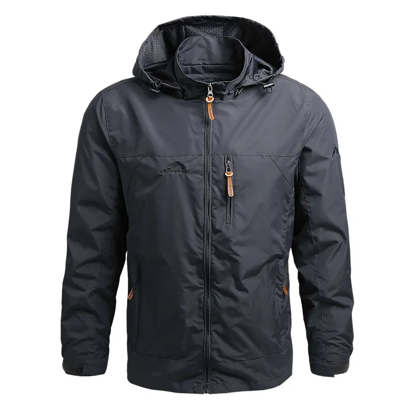 Men’s Waterproof Tactical Windbreaker for Outdoor Climbing Adventures