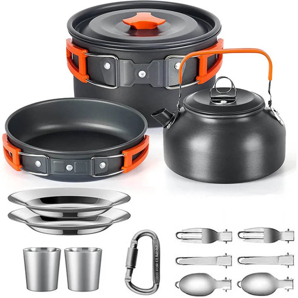 Nonstick Camping Cookware Set for Outdoor Picnic Travel Adventures