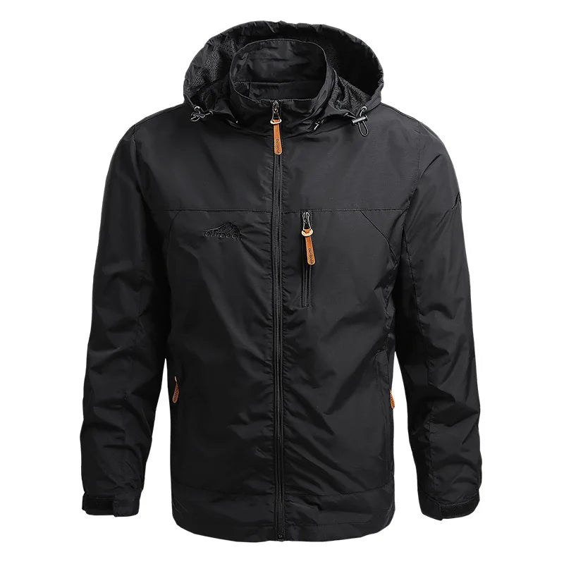 Men’s Waterproof Tactical Windbreaker for Outdoor Climbing Adventures