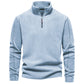 Men’s Warm Fleece Jacket with Zipper Neck Pullover Design