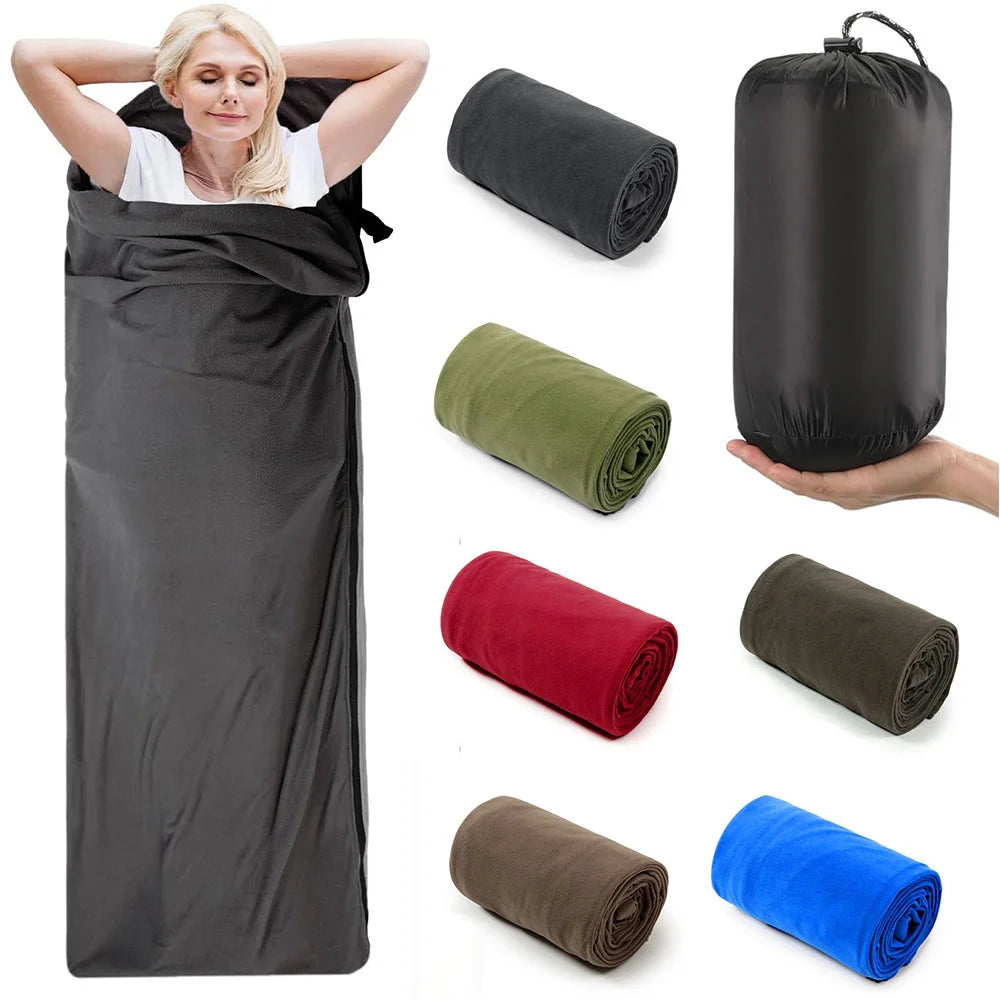 Outdoor Fleece Sleeping Bag for Camping Travel Warm Adventures