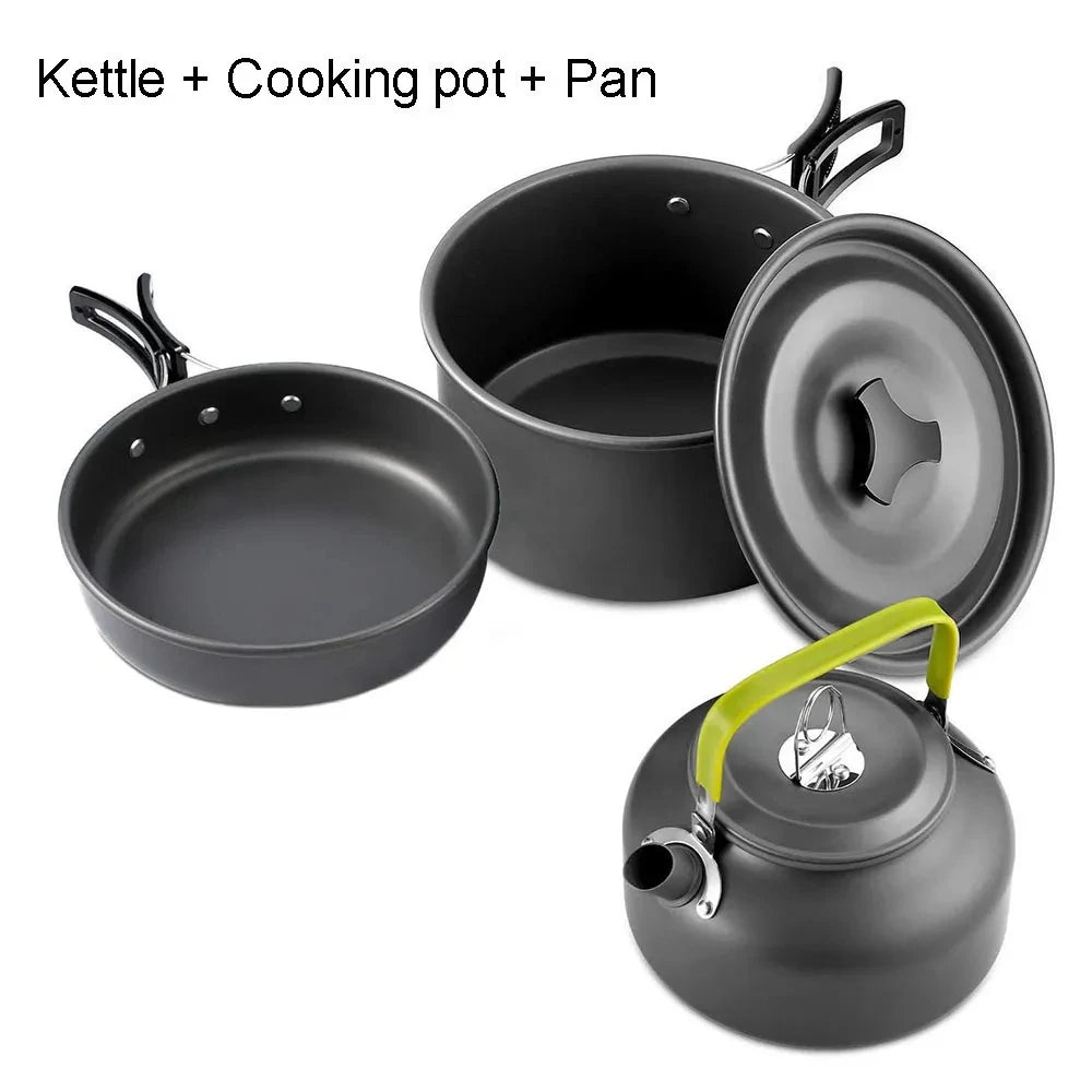 Nonstick Camping Cookware Set for Outdoor Picnic Travel Adventures