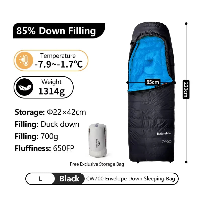 Ultralight Duck Down Sleeping Bag for Camping Hiking Travel