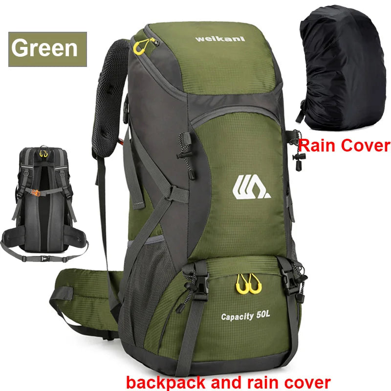 50L Waterproof Travel Backpack for Hiking Camping Climbing Outdoor Adventures