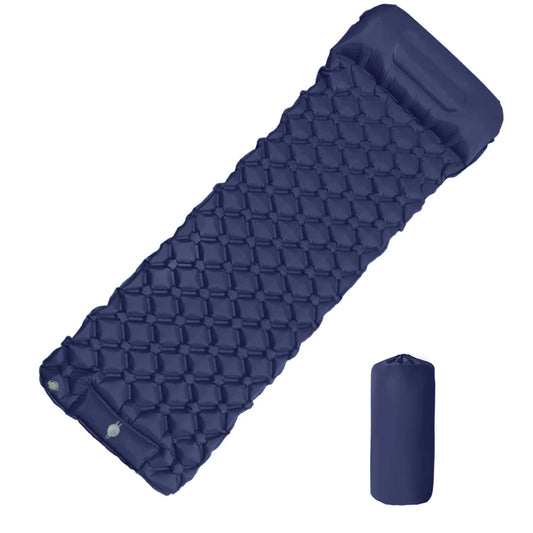 Ultralight Inflatable Camping Sleeping Pad with Built-In Pillow