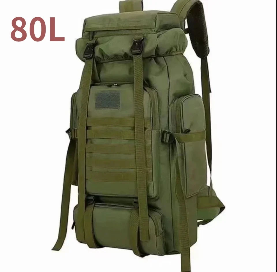 80L Tactical Backpack for Hiking Camping Travel Adventures