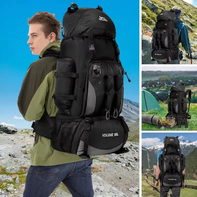 90L Waterproof Hiking Backpack for Camping Travel Adventures