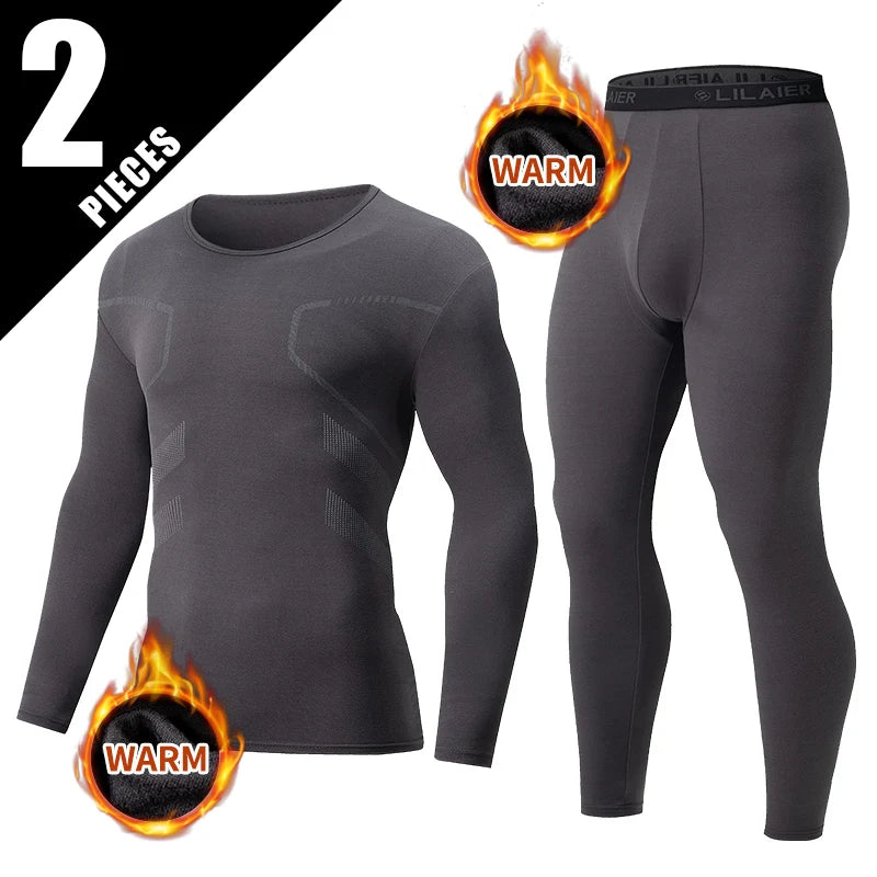Men’s Thermal Underwear Set for Casual Winter Sports Activities