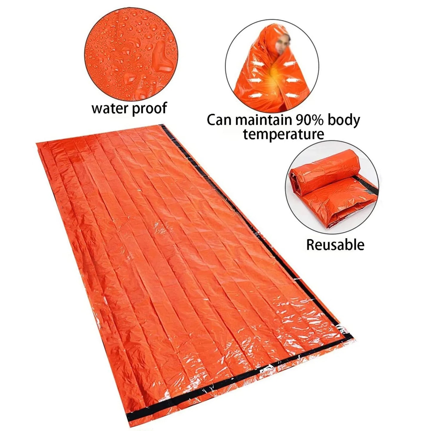 Waterproof Emergency Survival Sleeping Bag for Camping Outdoor Adventures