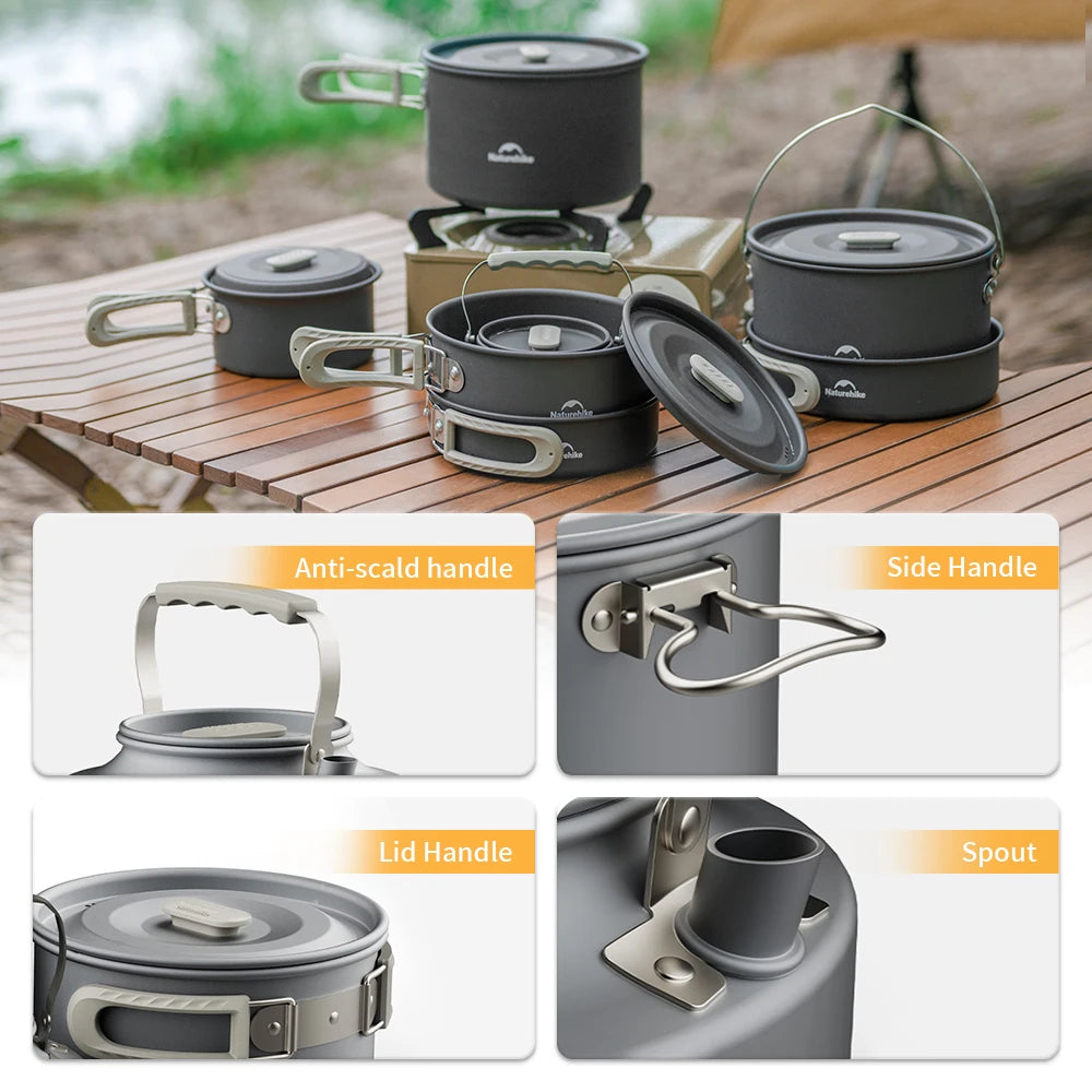Portable Camping Cookware Kit for Outdoor Picnic Cooking Adventures