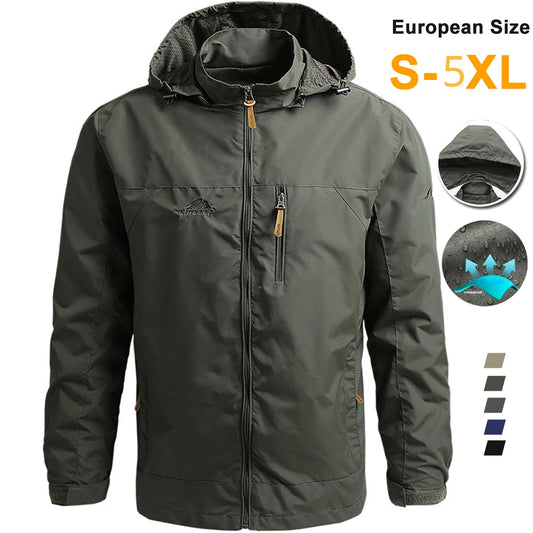 Men’s Waterproof Tactical Windbreaker for Outdoor Climbing Adventures