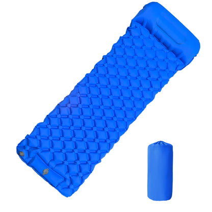 Ultralight Inflatable Camping Sleeping Pad with Built-In Pillow