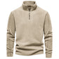 Men’s Warm Fleece Jacket with Zipper Neck Pullover Design