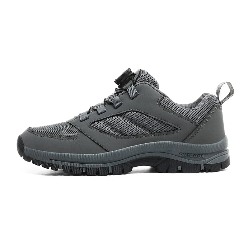 Men’s Anti-Slip Hiking Shoes with Rotating Buckle Design