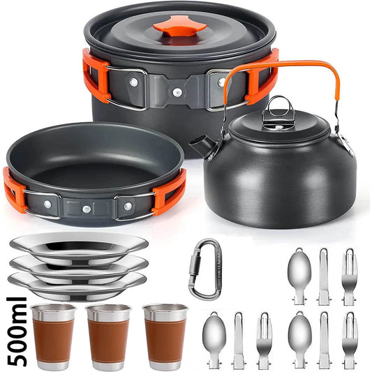 Nonstick Camping Cookware Set for Outdoor Picnic Travel Adventures