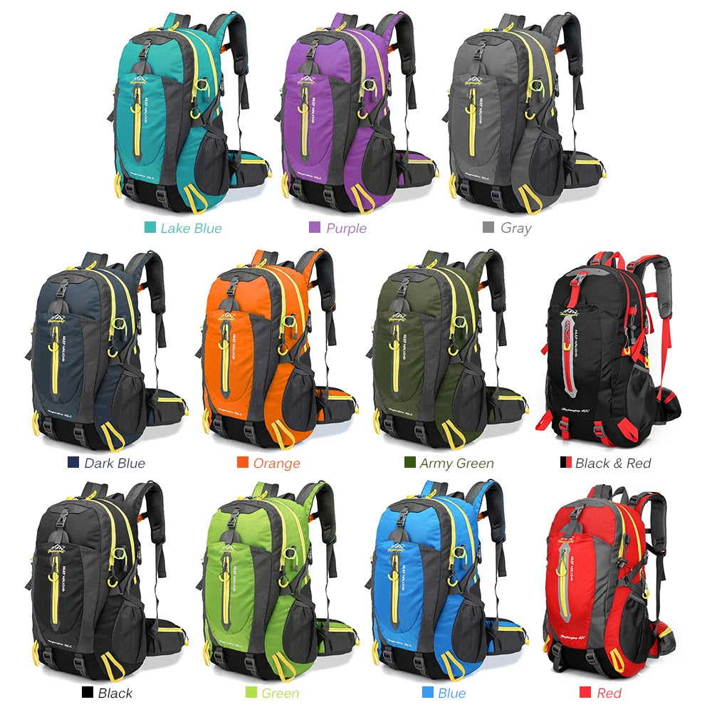 40L Water Resistant Hiking Backpack with Laptop Compartment Travel Daypack