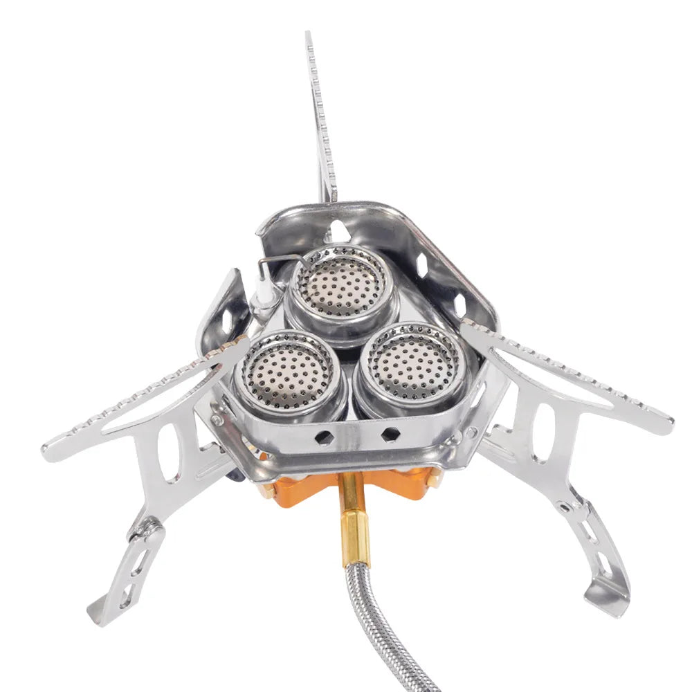 3-Burner Folding Gas Stove for Camping Outdoor Cooking Adventures