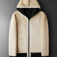 Warm Lambswool Fleece Jacket with Hood for Winter Comfort