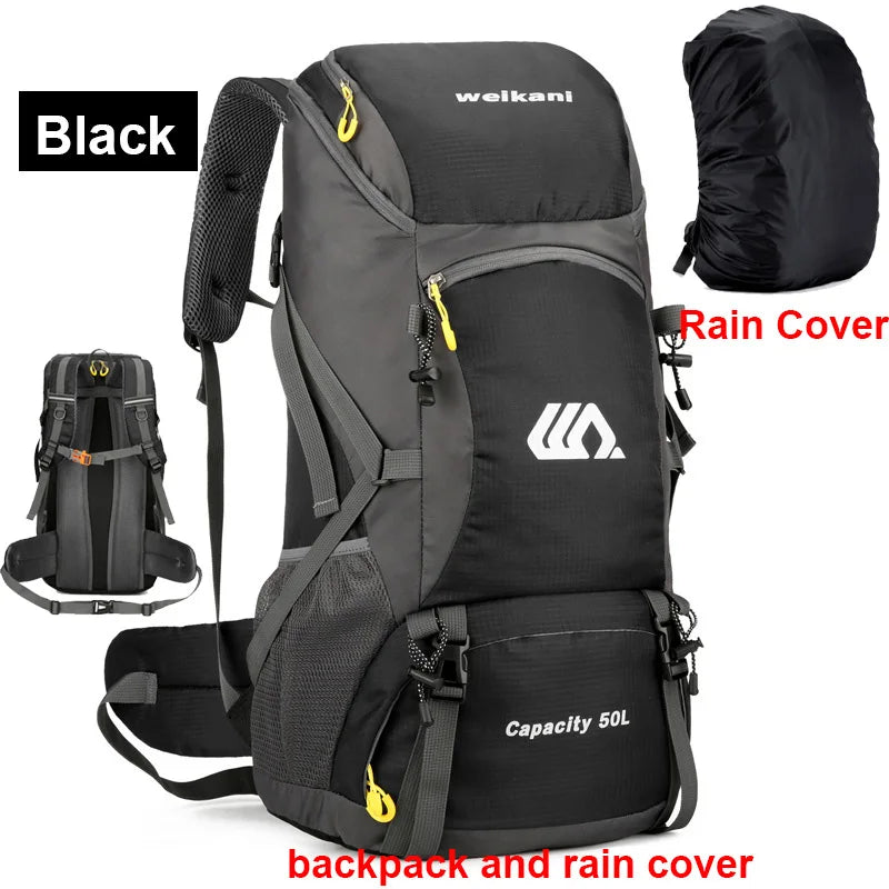 50L Waterproof Travel Backpack for Hiking Camping Climbing Outdoor Adventures