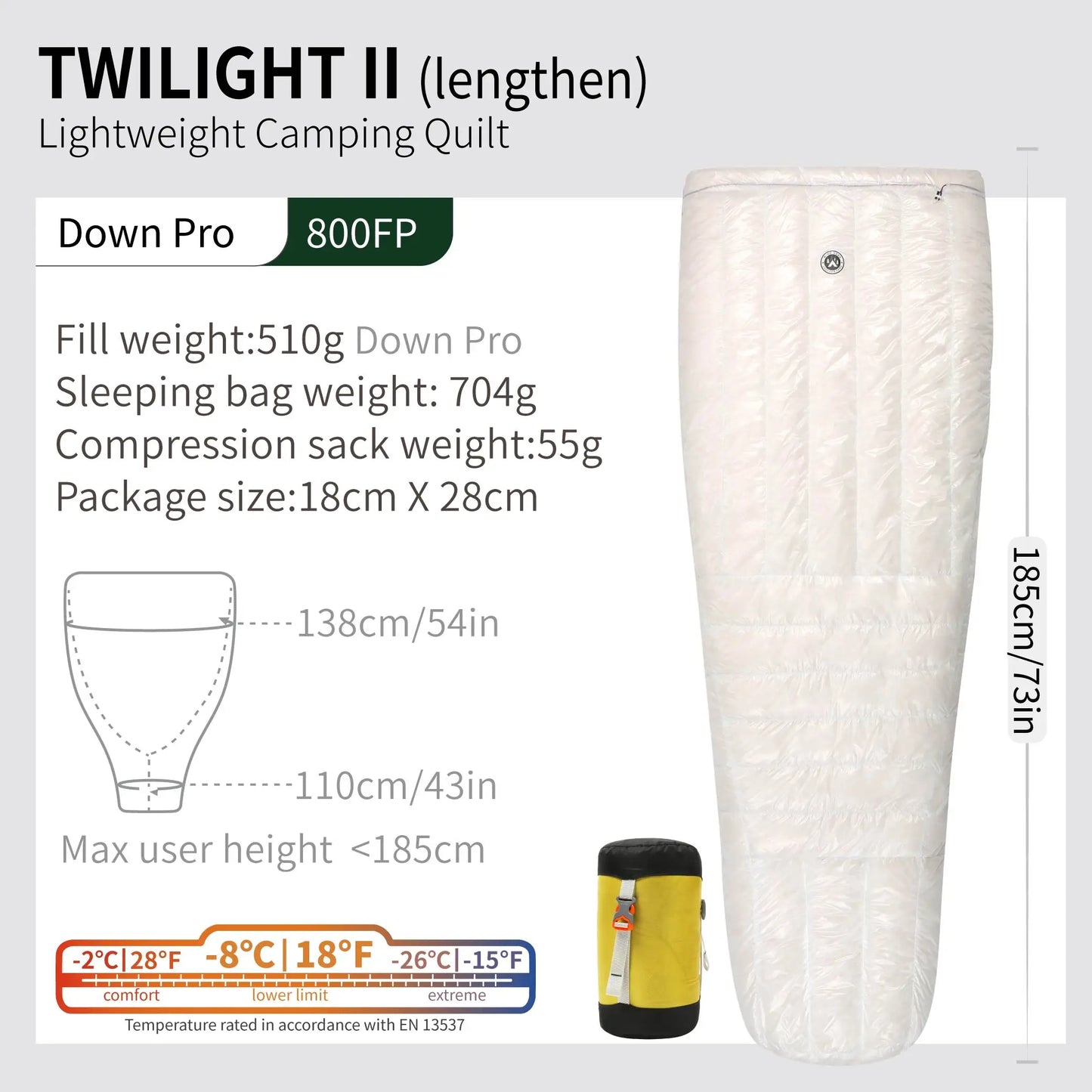 Ultralight Down Sleeping Bag for Winter Camping Hiking Adventures