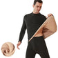 Men’s Winter Thermal Underwear Set with Mock Neck Design