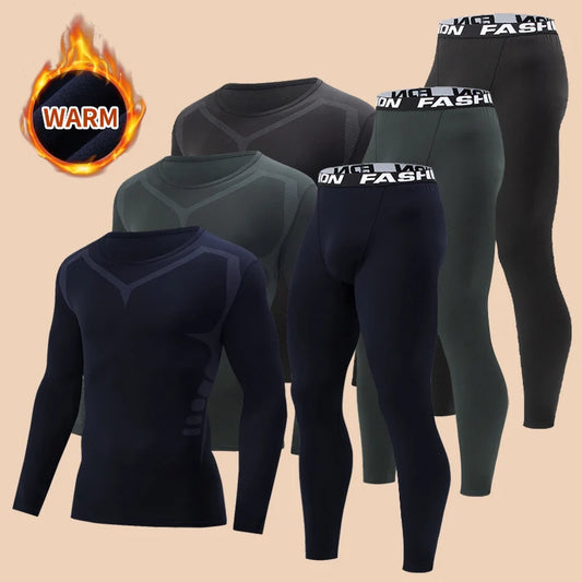 Men’s Thermal Underwear Set for Winter Sports Fitness Activities
